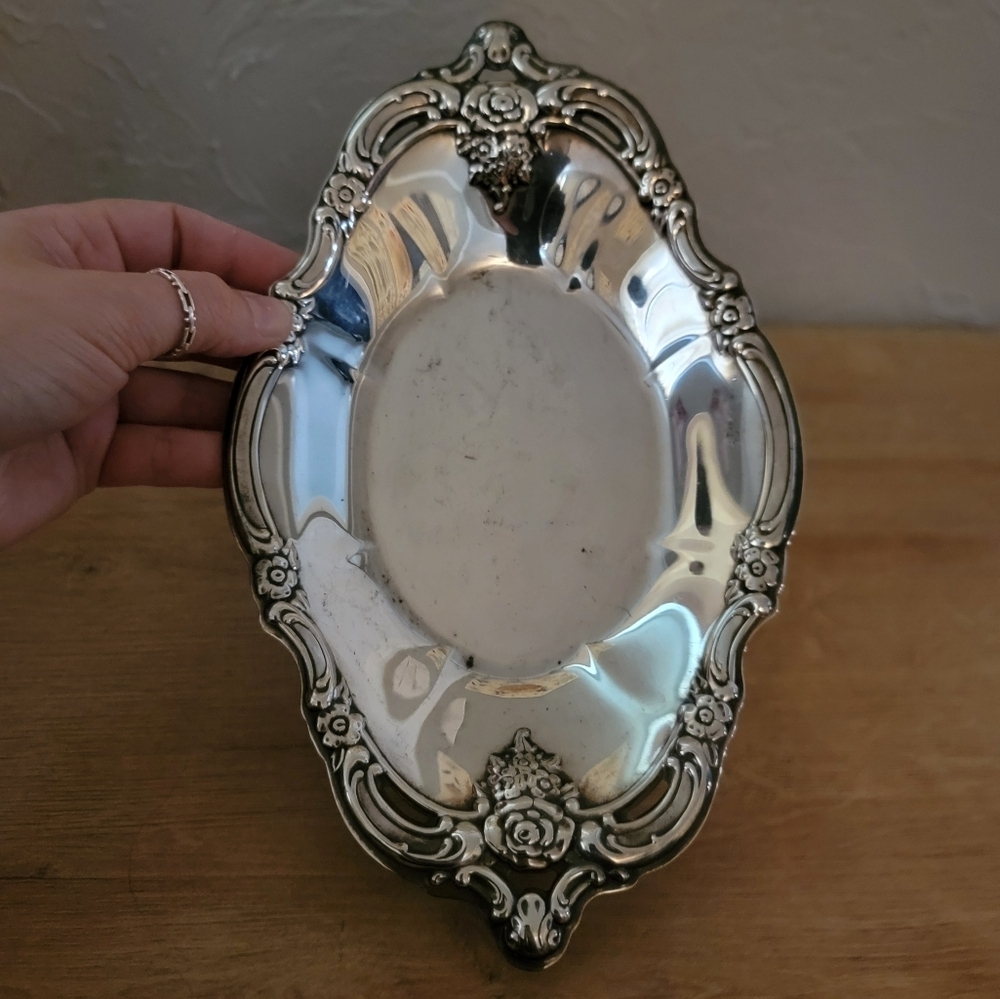 Vintage Silver Community Candy, Nut, Relish Tray